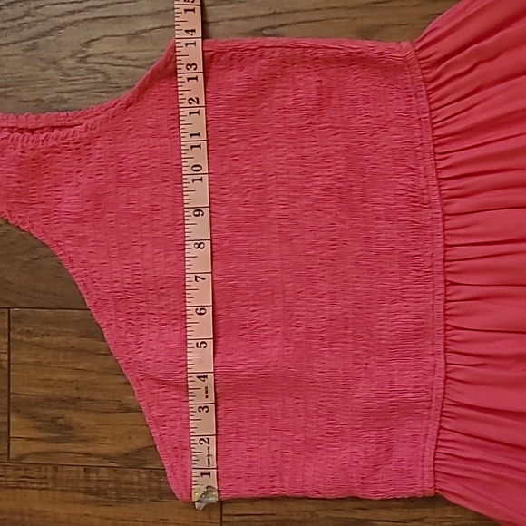 ZCSIA Women's Coral Pink One Shoulder Maxi Tiered Dress - Size Medium - Picture 7 of 10